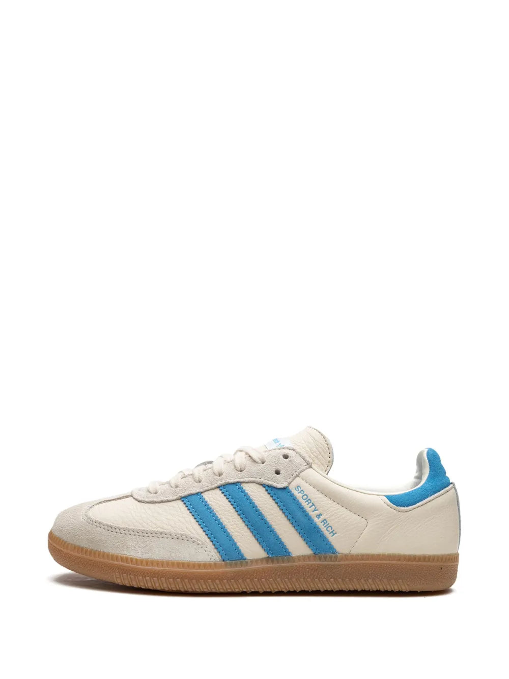 X Sporty And Rich Samba Cream Blue Sneakers