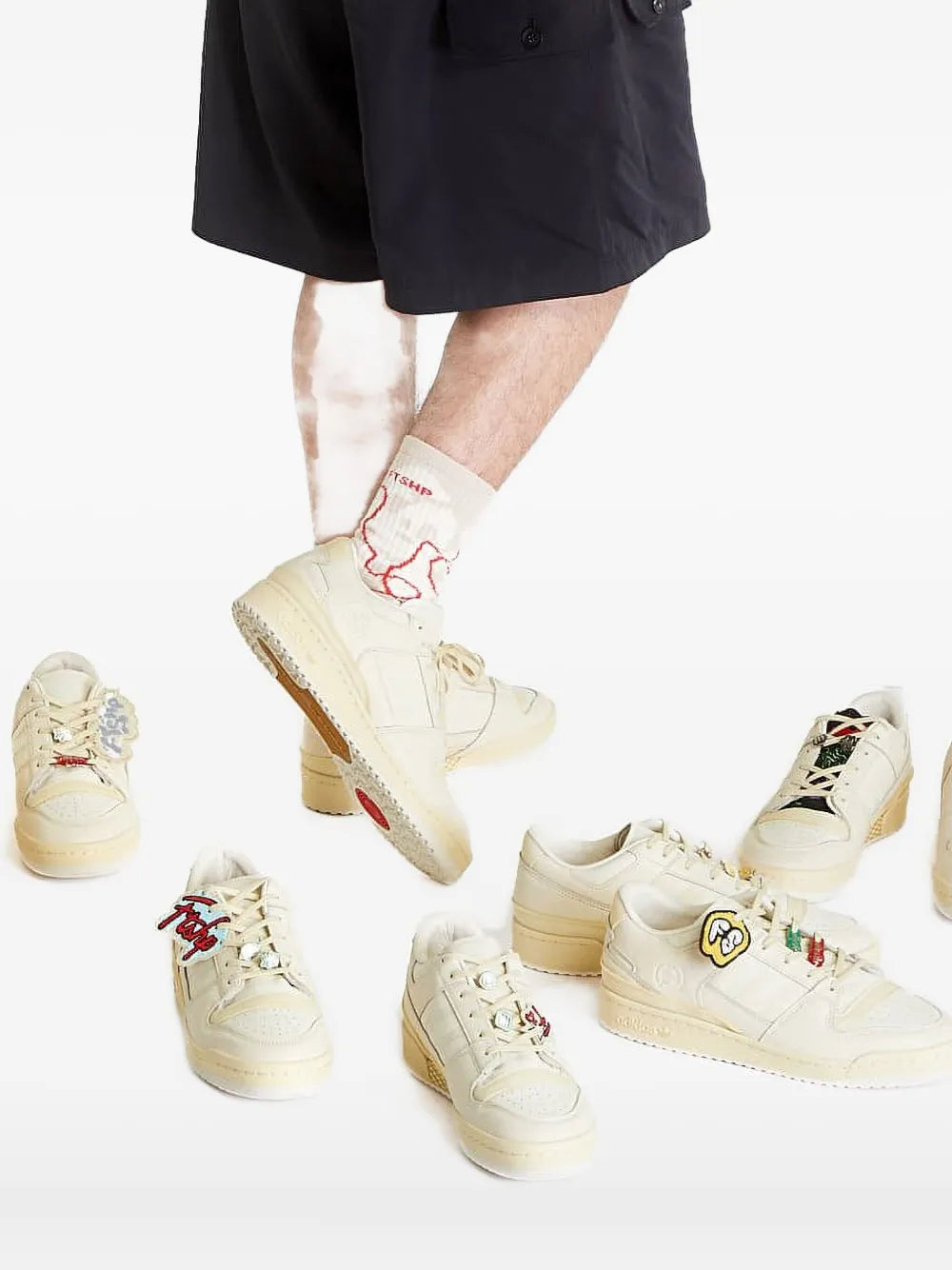 X Footshop Quell Beats Rose-Embellished Sneakers