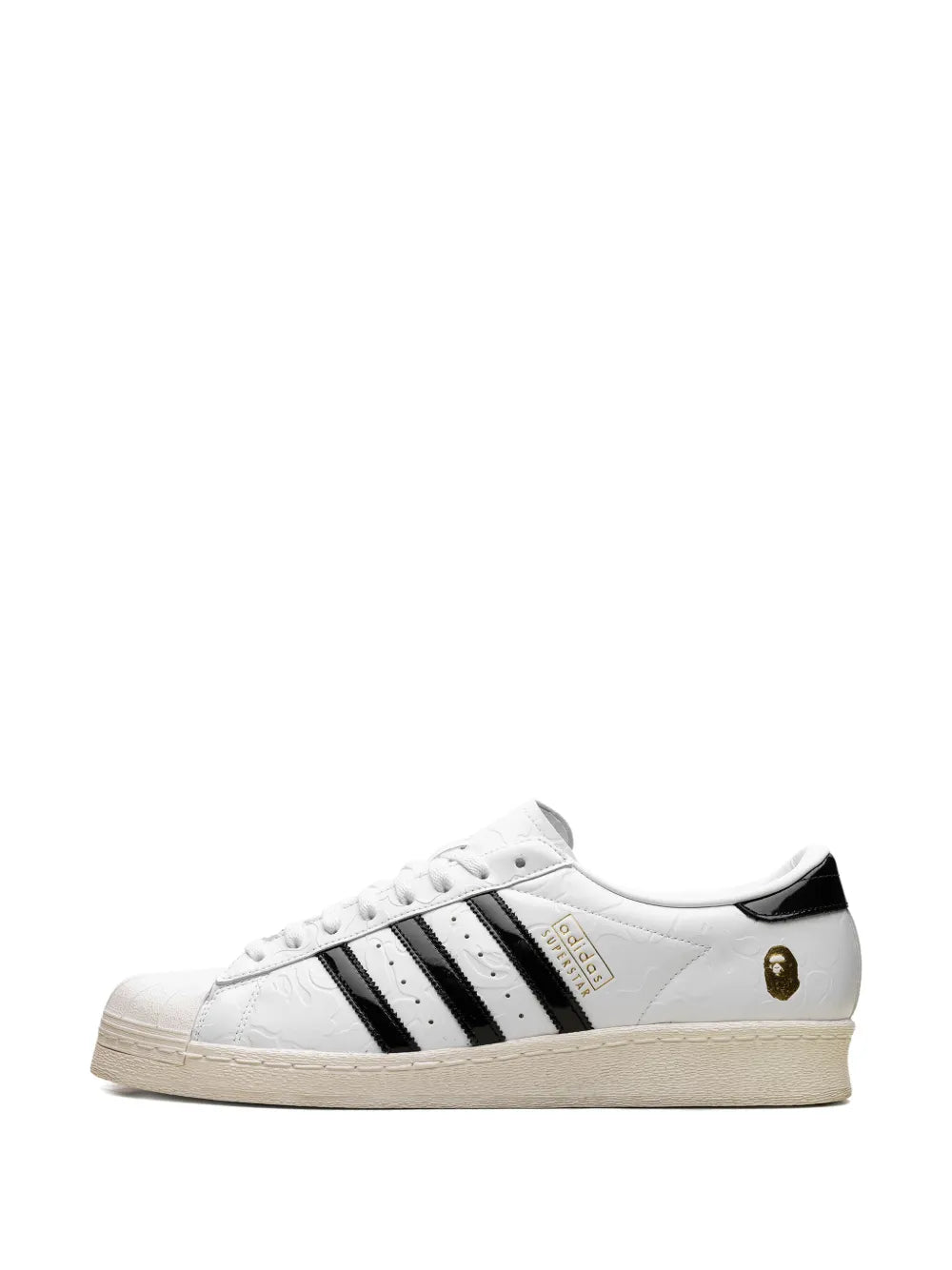 X A Bathing Ape Superstar Vintage White Black Sneakers