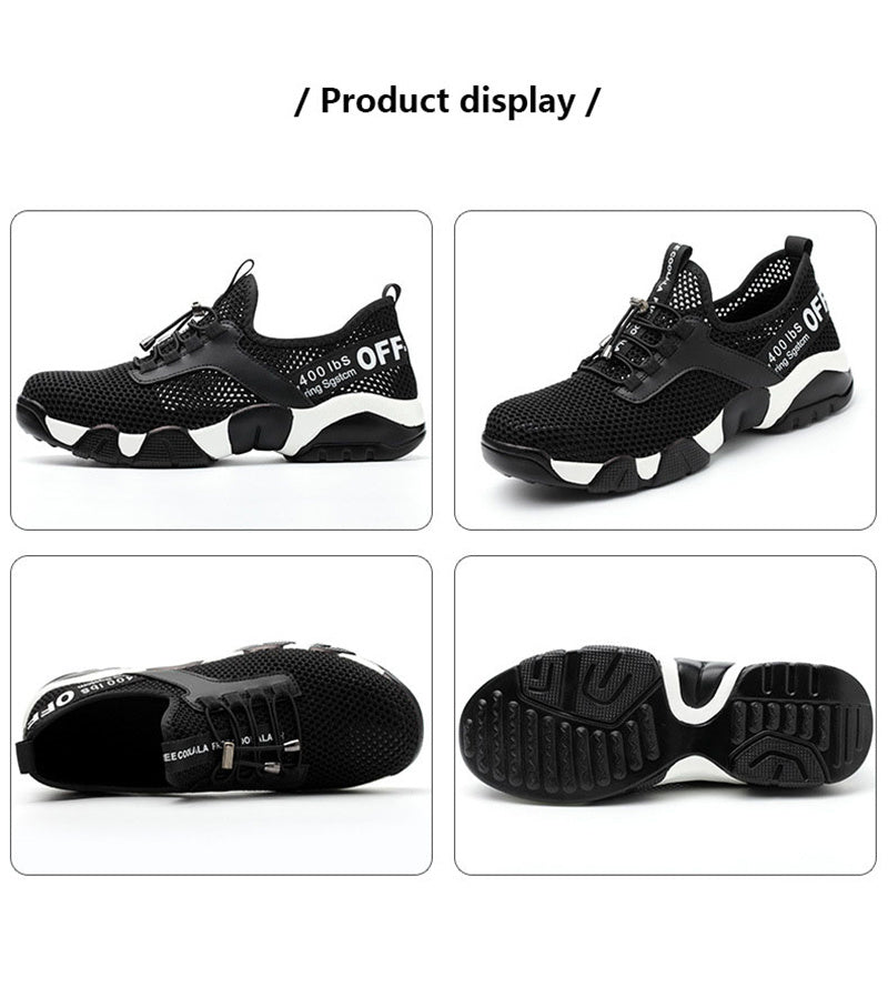 Lightweight Safety Shoes for Men | Breathable Steel Toe Work Sneakers | Protective Industrial Footwear