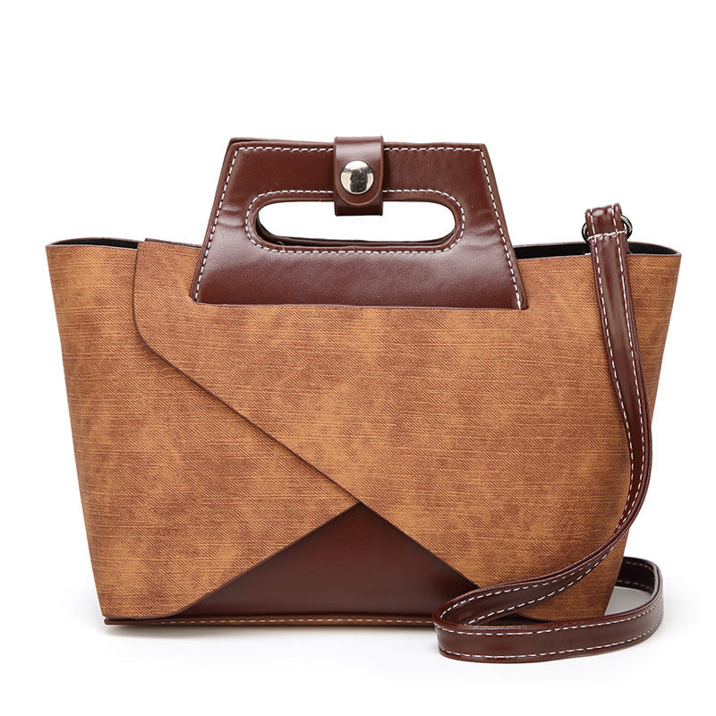 Retro Leather Handbag for Women | Portable Mother Bag & Crossbody Shoulder Bag | New Fashion from Guangzhou
