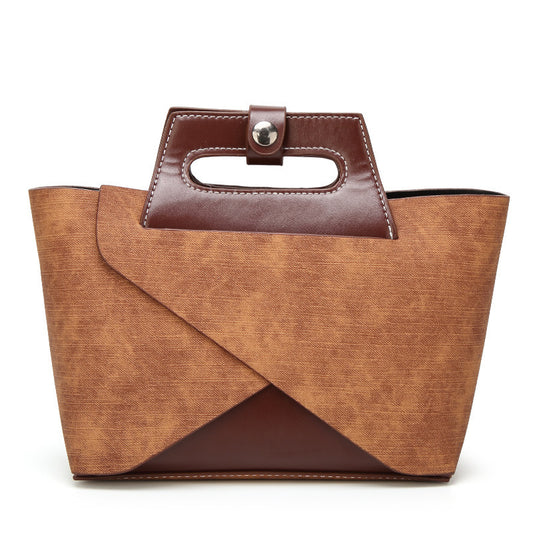 Retro Leather Handbag for Women | Portable Mother Bag & Crossbody Shoulder Bag | New Fashion from Guangzhou
