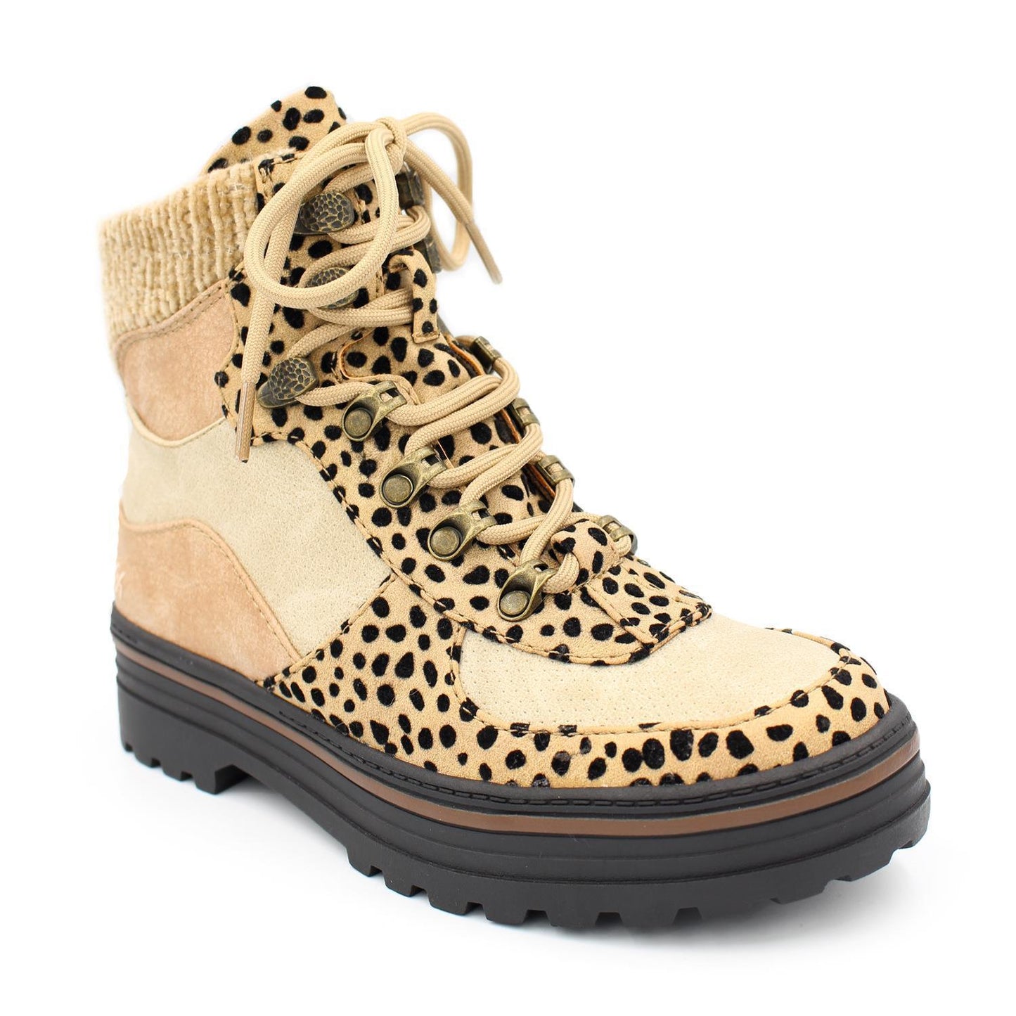 Leopard Print Martin Boots for Women | Lace-Up Winter Ankle Boots | Low Heel Fashion Casual Shoes