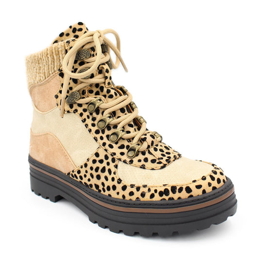 Leopard Print Martin Boots for Women | Lace-Up Winter Ankle Boots | Low Heel Fashion Casual Shoes