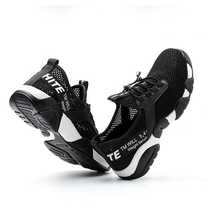 Lightweight Safety Shoes for Men | Breathable Steel Toe Work Sneakers | Protective Industrial Footwear