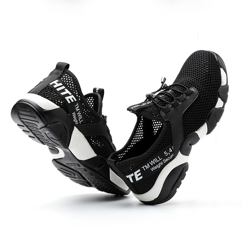 Lightweight Safety Shoes for Men | Breathable Steel Toe Work Sneakers | Protective Industrial Footwear