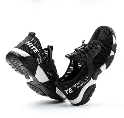 Lightweight Safety Shoes for Men | Breathable Steel Toe Work Sneakers | Protective Industrial Footwear