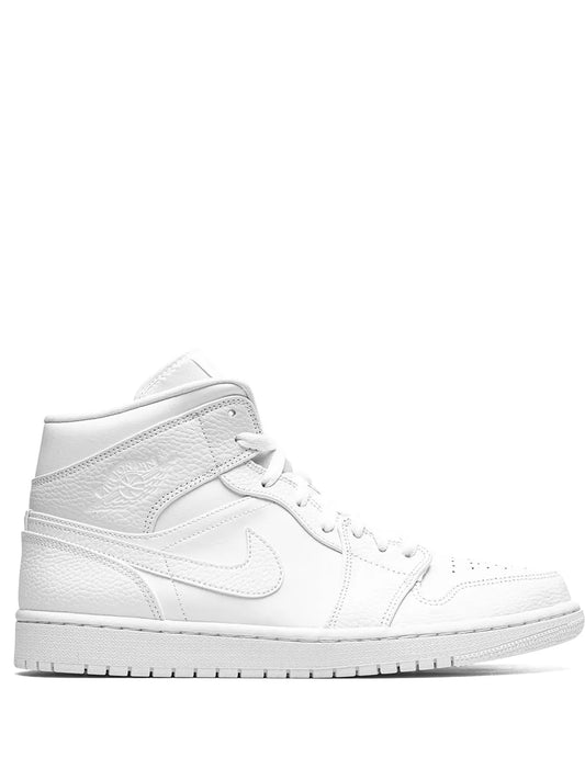 Air Jordan 1 Mid Triple White Sneakers