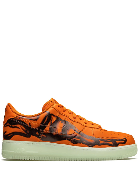 Nike Air Force 1 Low Orange Skeleton Sneakers