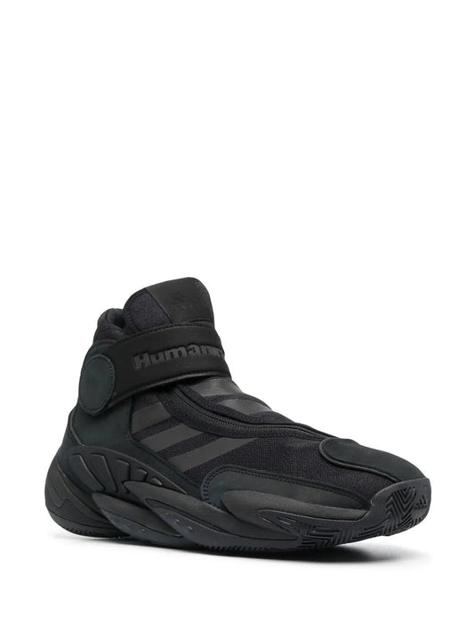 X Pharrell Williams Triple Black High-Top Sneakers