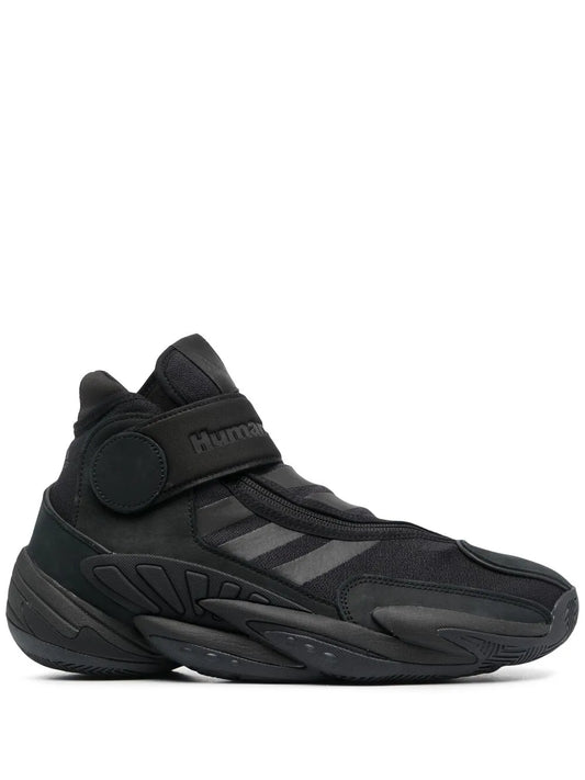 X Pharrell Williams Triple Black High-Top Sneakers