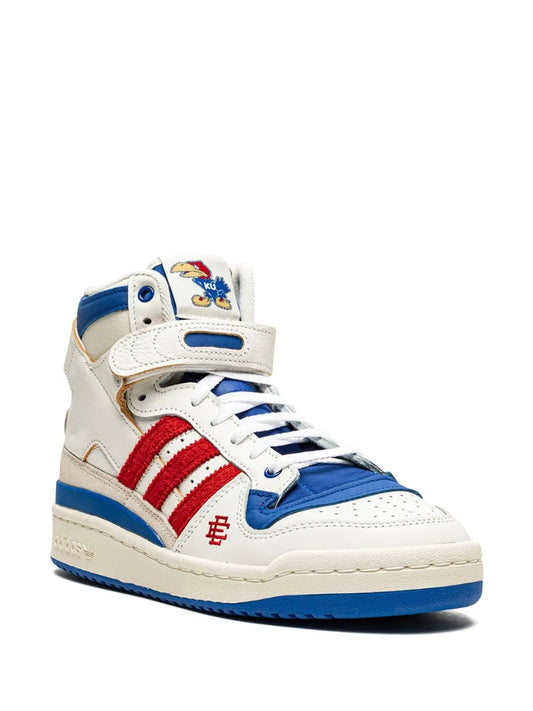 X Eric Emanuel Forum 84 High Midnight Madness/Kansas Jayhawks Sneakers
