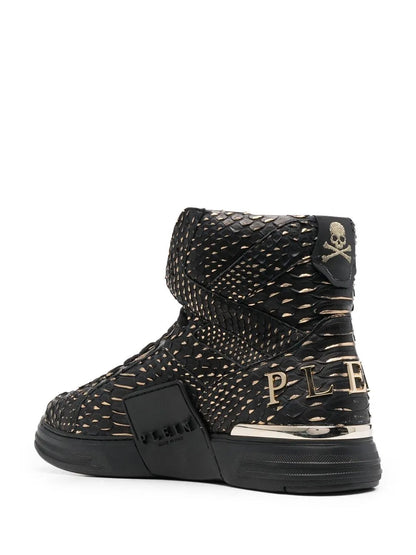 Philipp Plein Snakeskin-Effect High-Top
