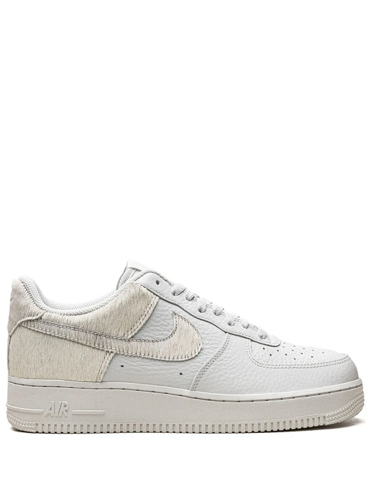 Air Force 1 White Pony Hair Heel Sneakers