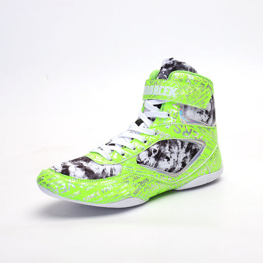 Men’s High-Top Boxing Sneakers – Fashion Graffiti Fight Shoes