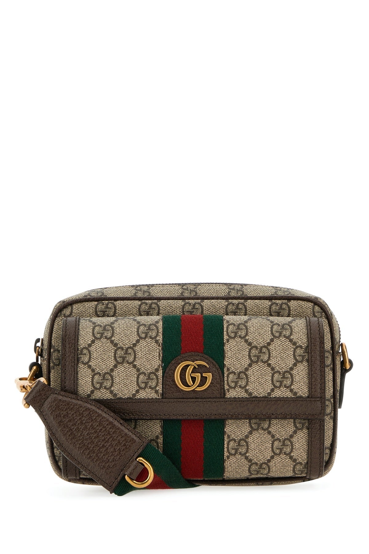 Gucci Women Gg Supreme Ad Leather Mini Ophidia Crossbody Bag