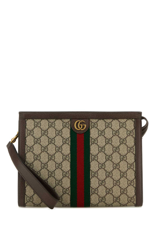 Gucci Men Printed Gg Supreme Fabric Ophidia Clutch