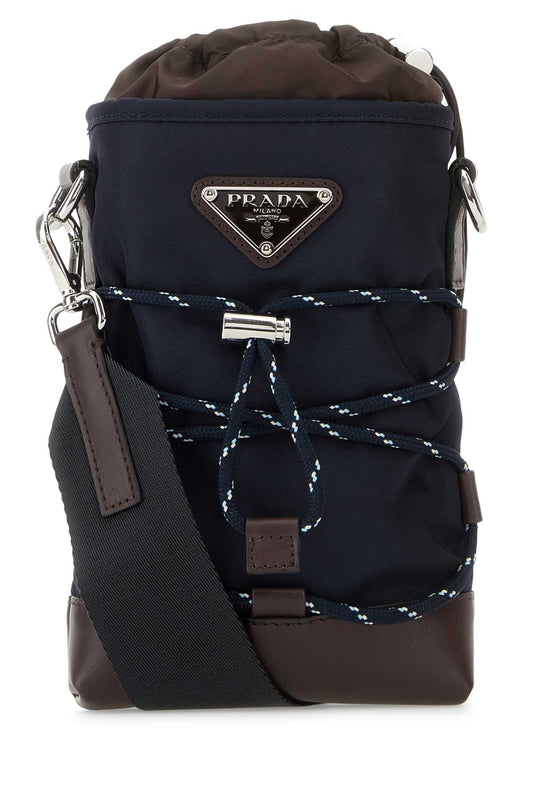 Prada Men Dark Blue Canvas Phone Case