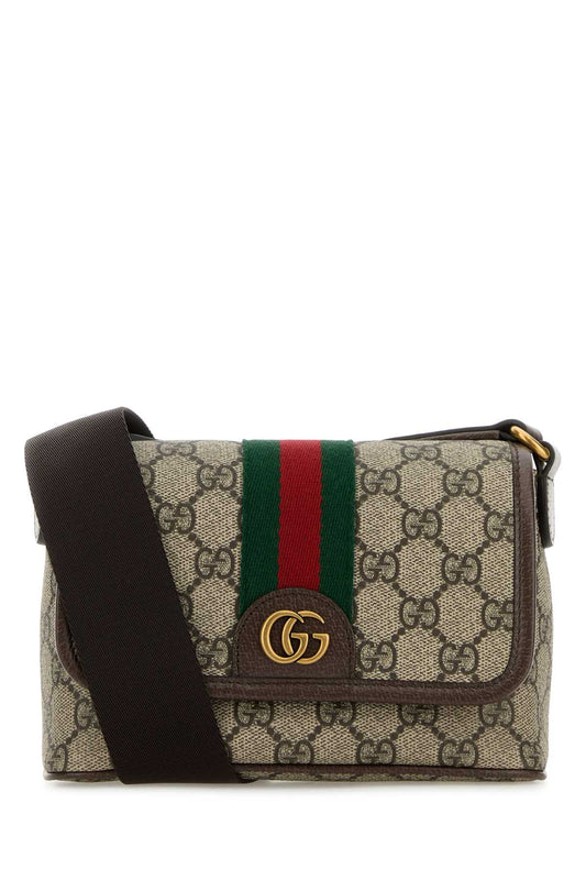 Gucci Men Printed Canvas Mini Ophidia Crossbody Bag