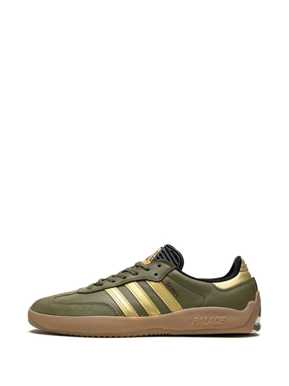 X Palace Puig Samba Olive Gold Sneakers