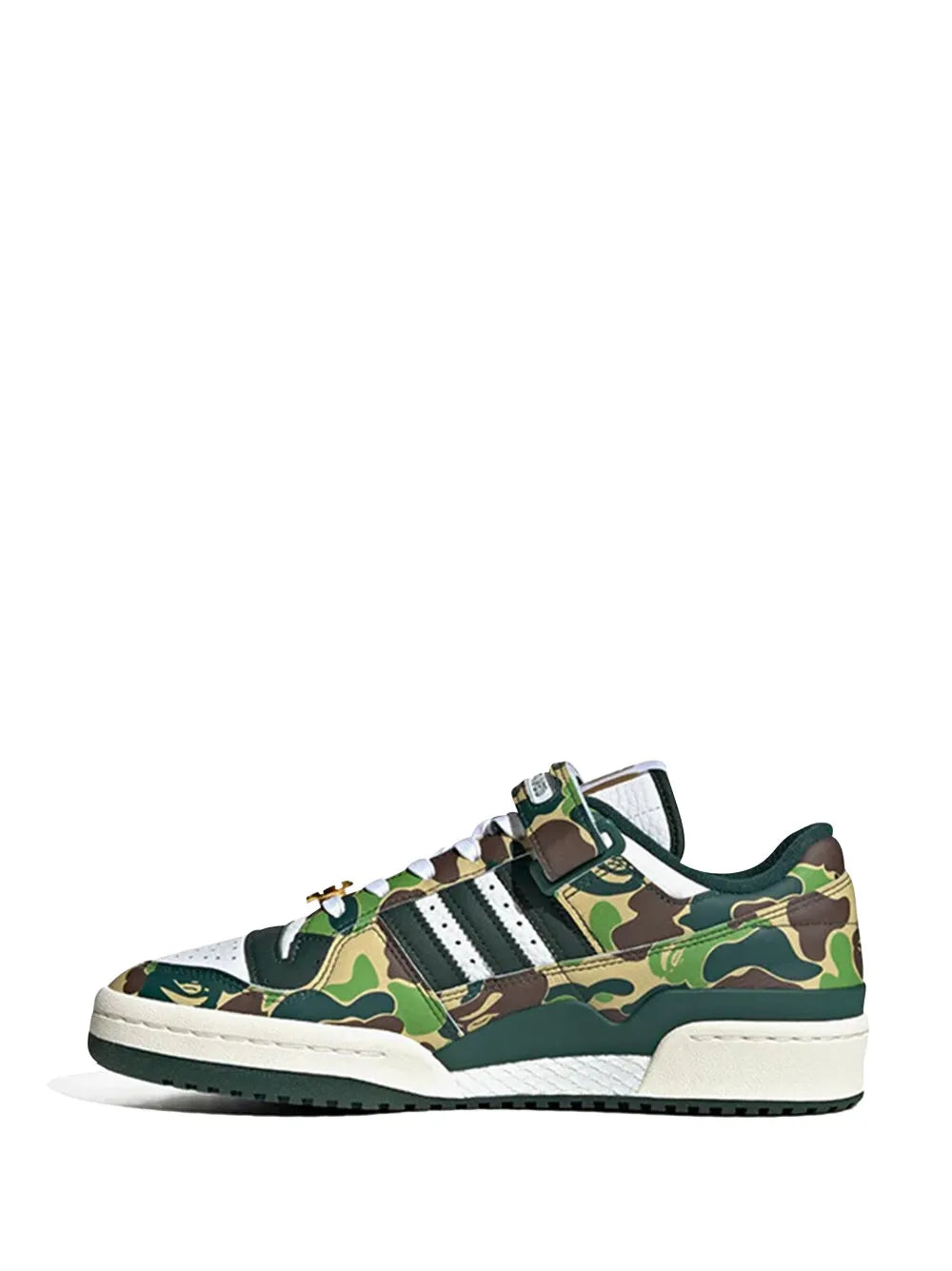 X Bape Forum 84 Low 30Th Anniversary Green Camo Sneakers