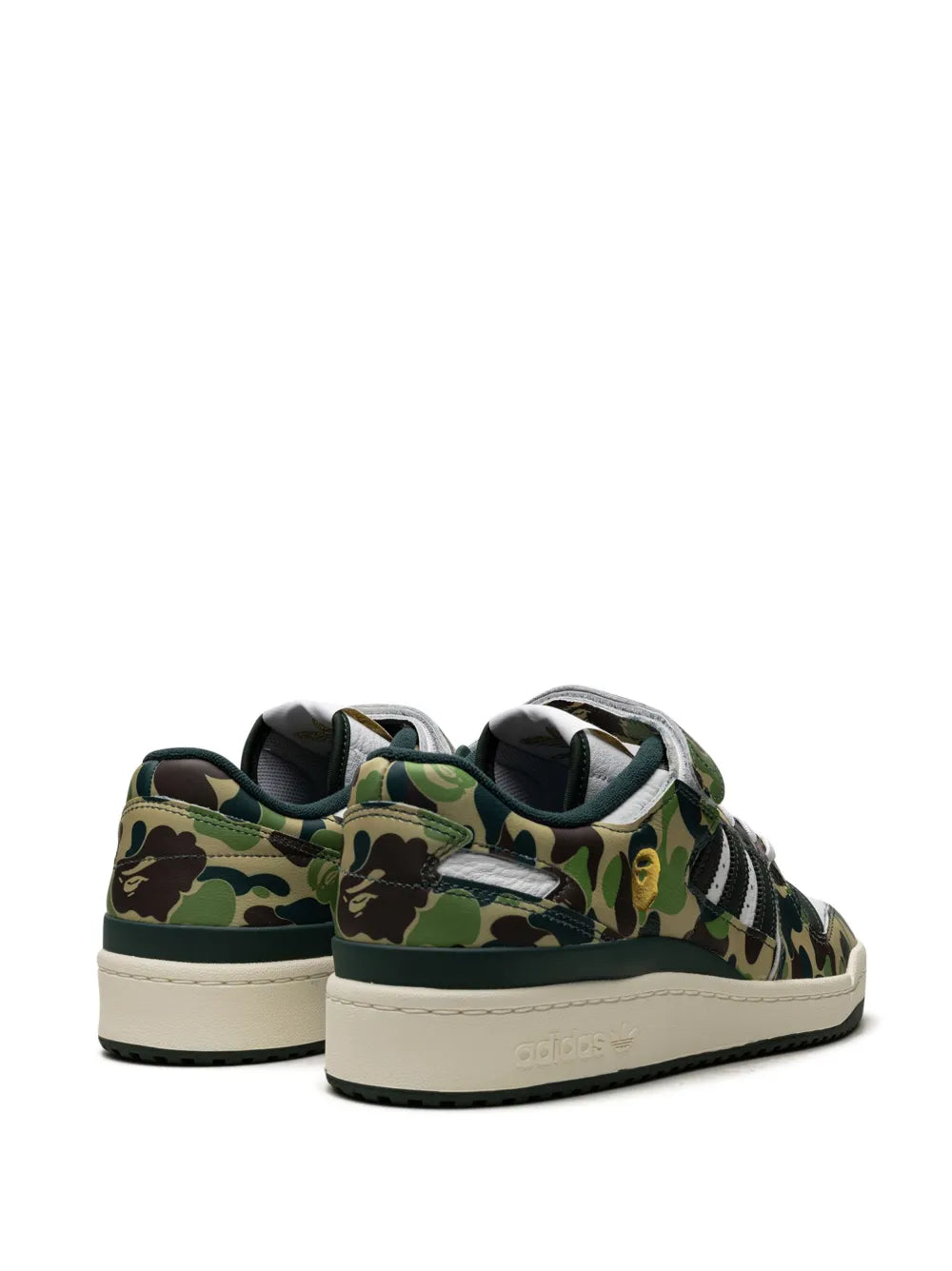 X Bape Forum 84 Low 30Th Anniversary Green Camo Sneakers