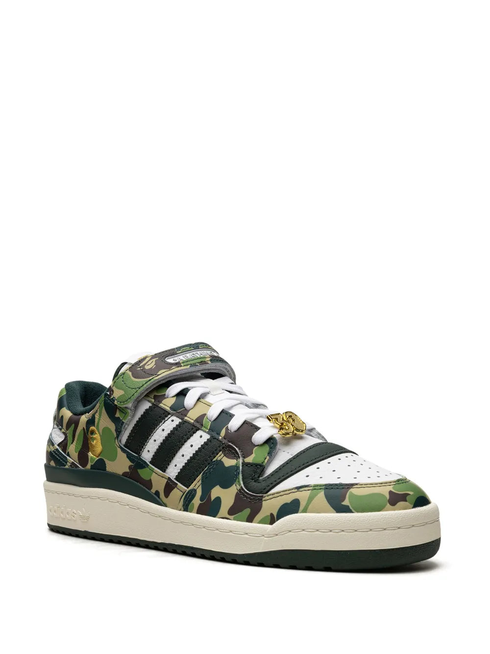 X Bape Forum 84 Low 30Th Anniversary Green Camo Sneakers