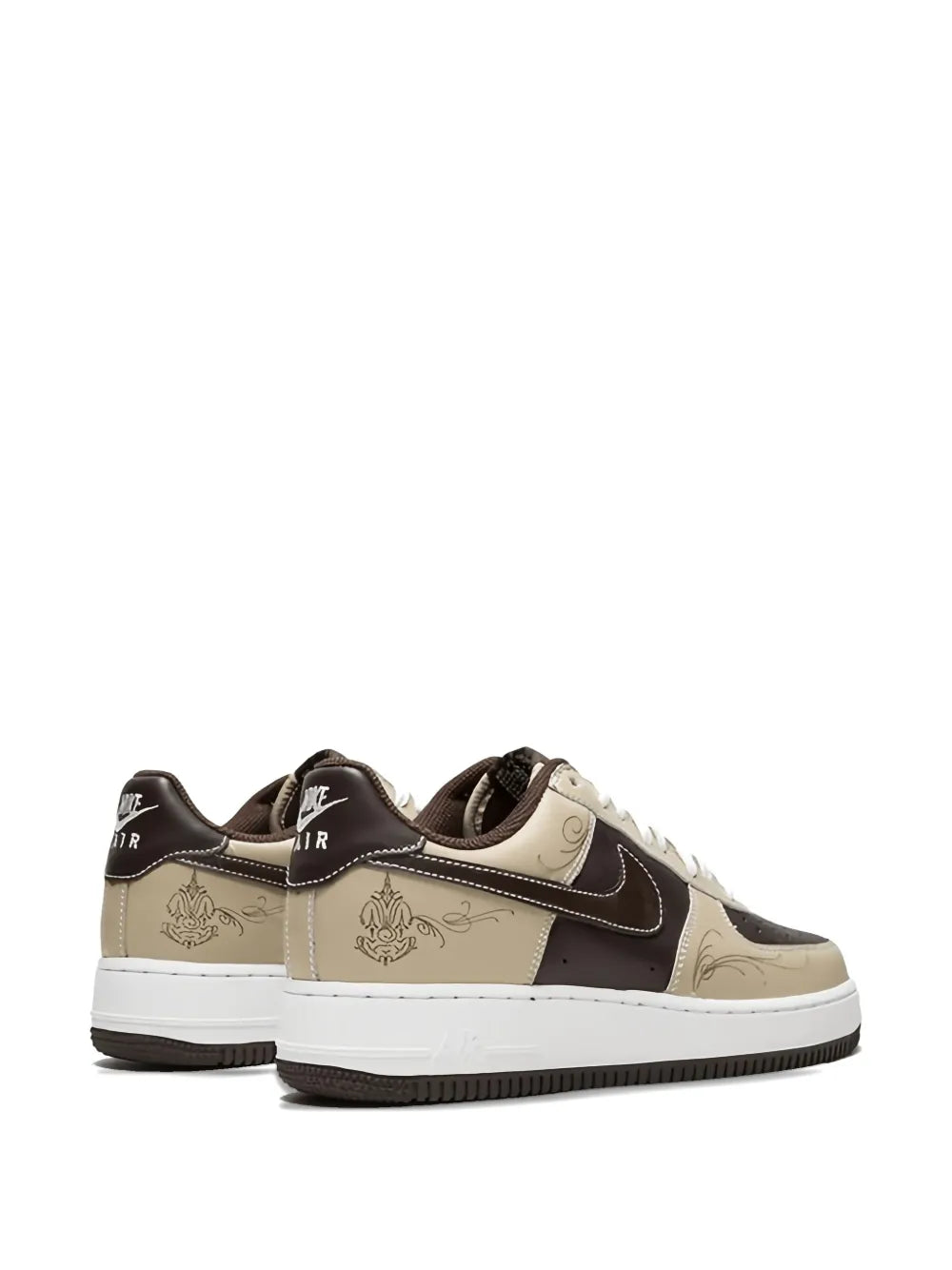 Air Force 1 Embroidered Leather Sneakers