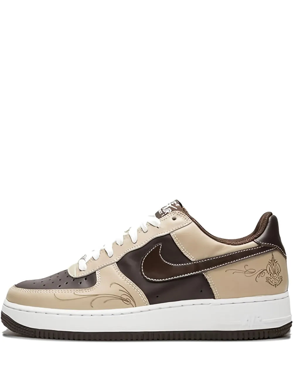 Air Force 1 Embroidered Leather Sneakers