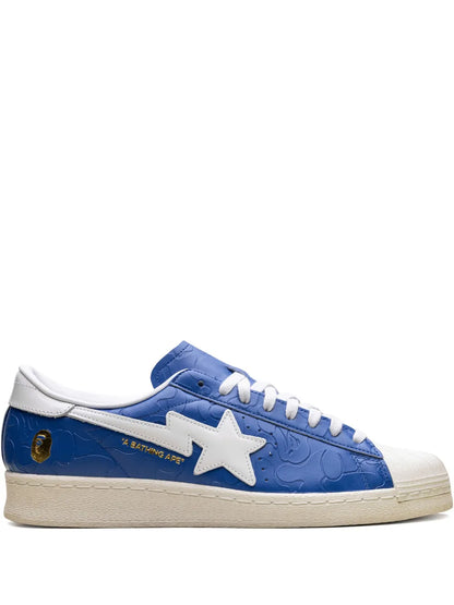 X A Bathing Ape Superstar Vintage Blue White Sneakers