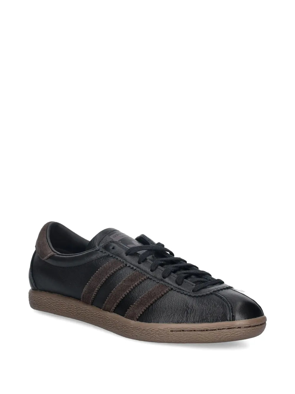 Tobacco Three-Stripe Lace-Up Sneakers