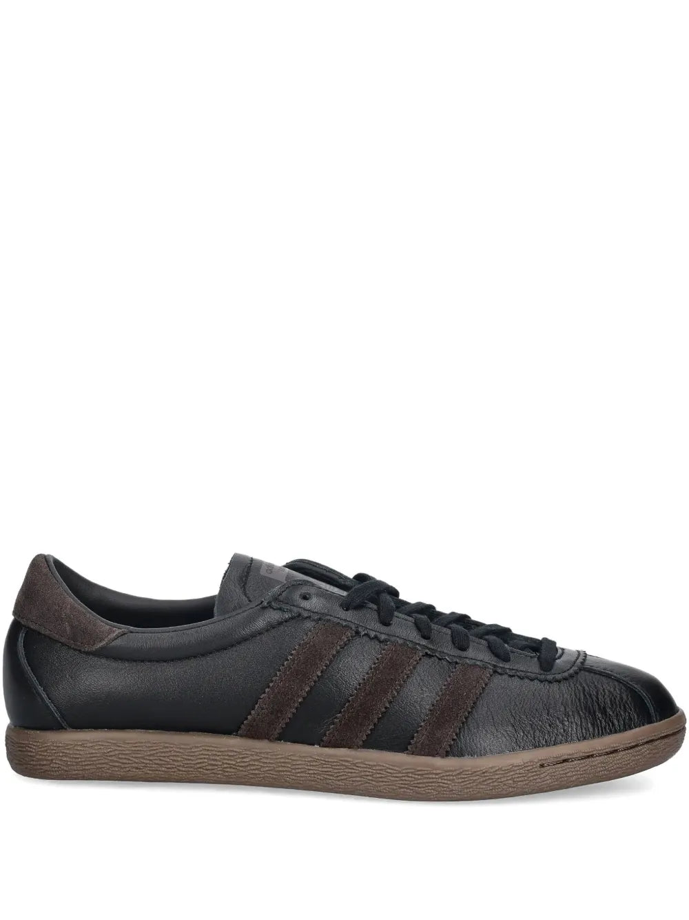 Tobacco Three-Stripe Lace-Up Sneakers