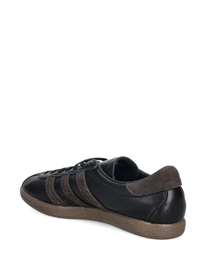 Tobacco Three-Stripe Lace-Up Sneakers
