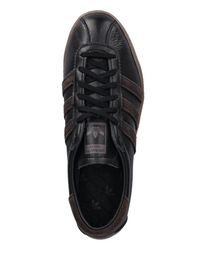 Tobacco Three-Stripe Lace-Up Sneakers