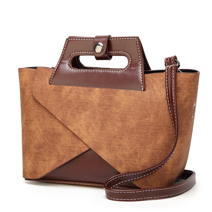 Retro Leather Handbag for Women | Portable Mother Bag & Crossbody Shoulder Bag | New Fashion from Guangzhou
