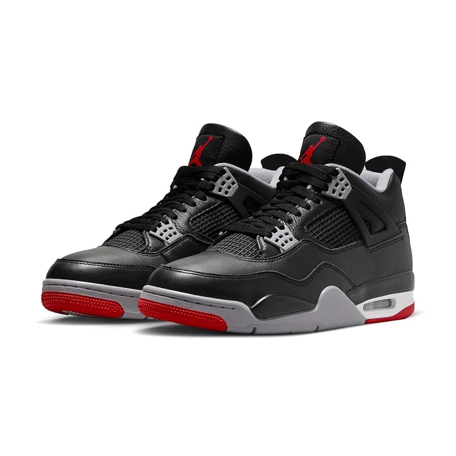  Air Jordan 4 Reimagined Bred Black Fire Red-Cement Grey