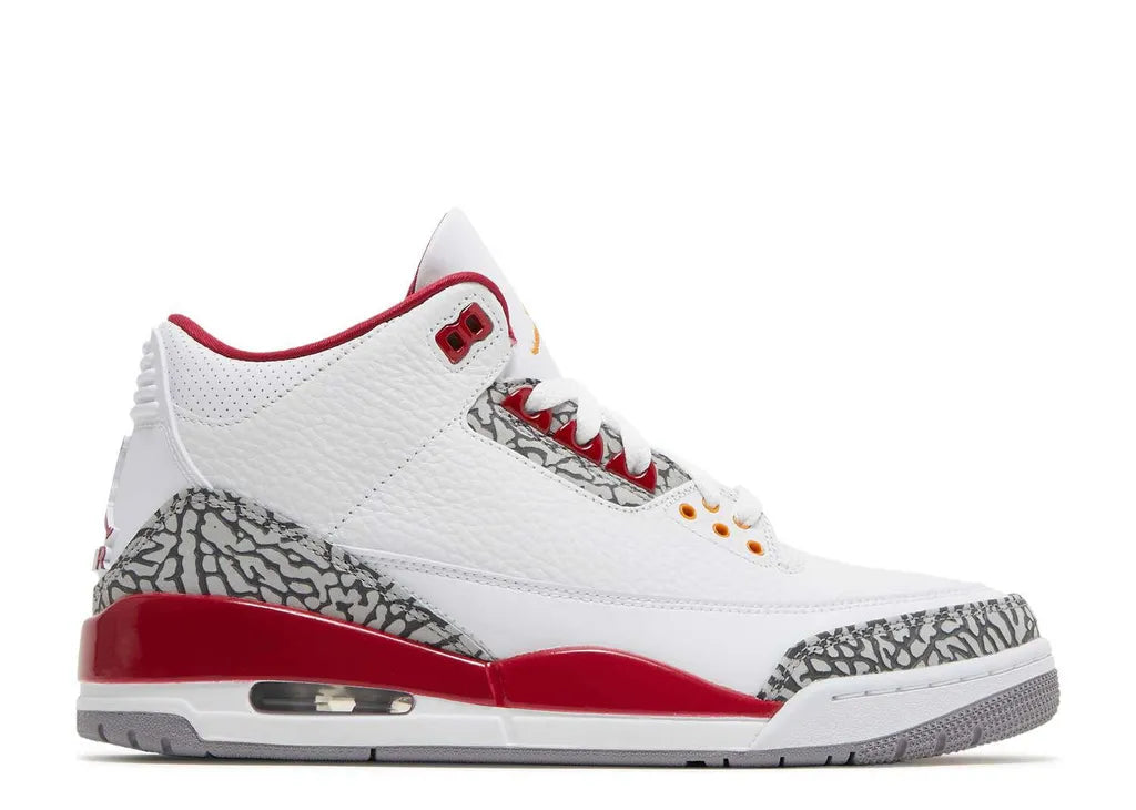 Air Jordan 3 Retro Shoes Red Gray White